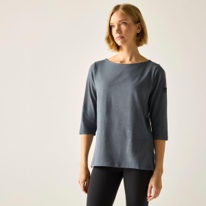 Damska koszulka Pevia z rękawem 3/4 i luźnym krojem