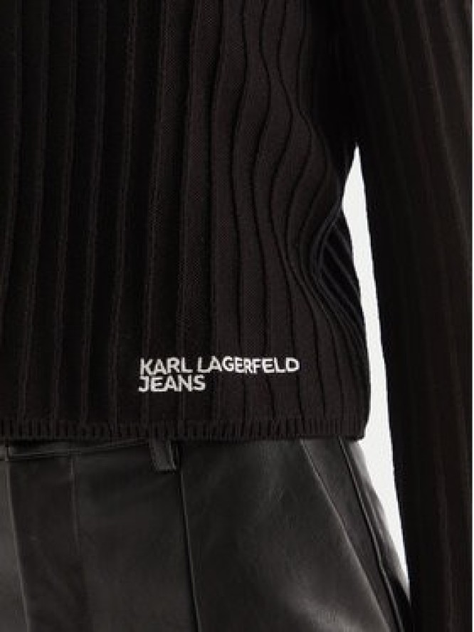 Karl Lagerfeld Jeans Golf A4W18021 Czarny Slim Fit