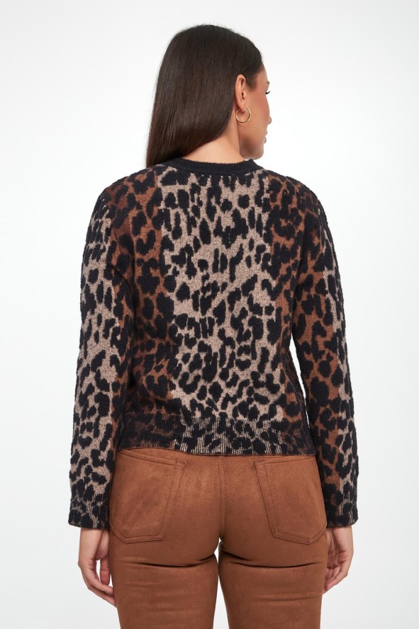 Sweter damski w panterkę DKNY