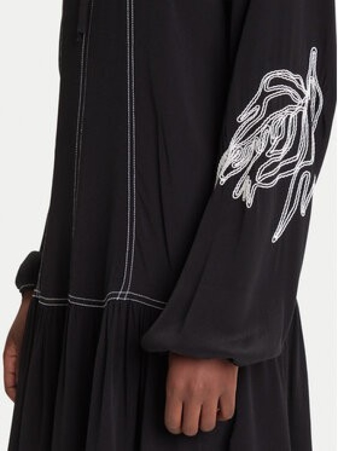 Desigual Sukienka codzienna Silvianegro 25WWVW19 Czarny Loose Fit