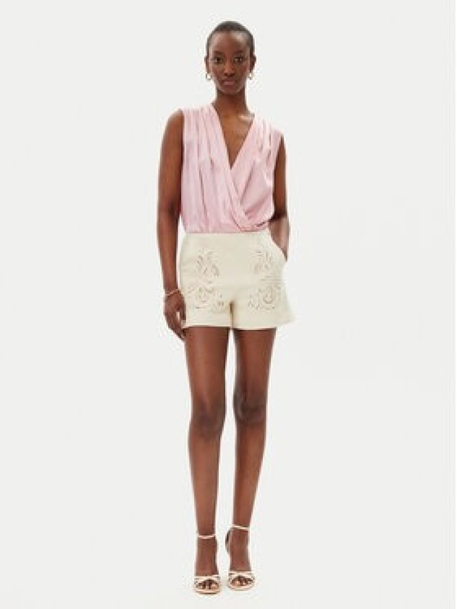 TWINSET Szorty materiałowe 251TP2162 Beżowy Regular Fit