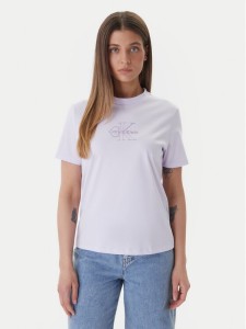 Calvin Klein Jeans T-Shirt LV047F831G Różowy Regular Fit