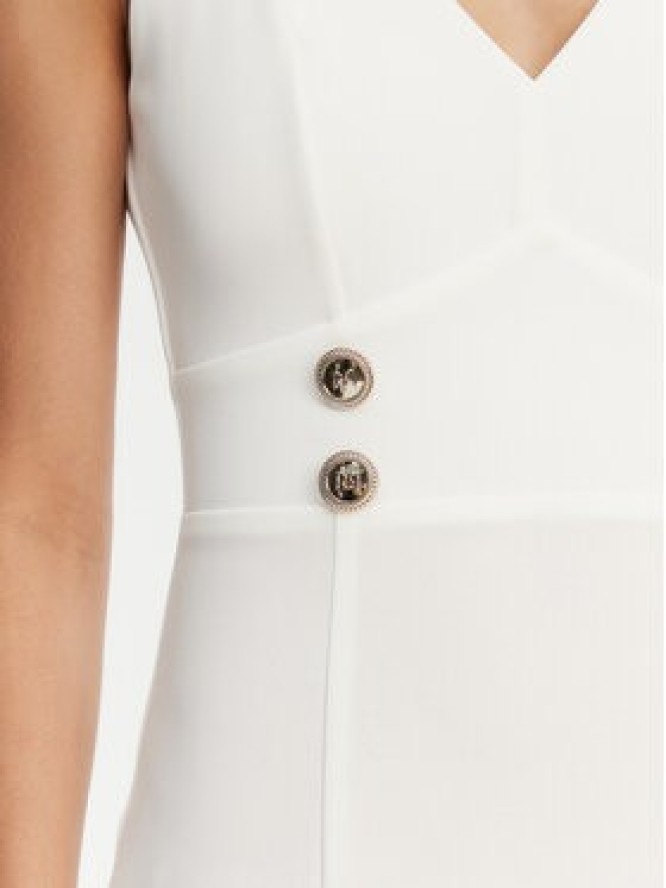 Rinascimento Sukienka koktajlowa CFC0019924002 Biały Regular Fit