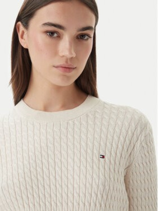 Tommy Hilfiger Sweter WW0WW44993 Écru Regular Fit