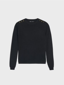 Wiskozowy sweter - czarny