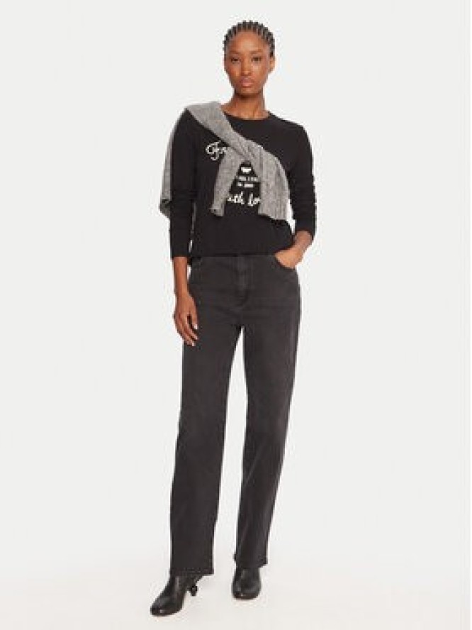 Weekend Max Mara Jeansy Cinese 2525186012 Czarny Straight Fit
