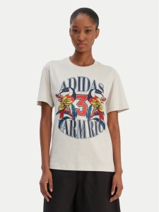 adidas T-Shirt Farm Rio Graphic KD4641 Écru Regular Fit
