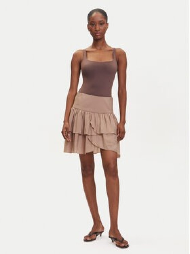 Vero Moda Spódnica mini Clara 10336425 Beżowy Regular Fit