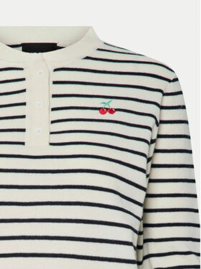 Pieces Sweter Senna 17156406 Écru Regular Fit