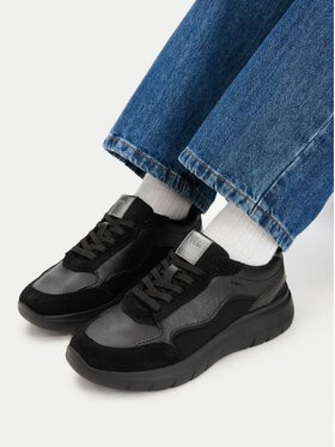 Geox Sneakersy D Plummery D65YNA 5422 C9999 Czarny