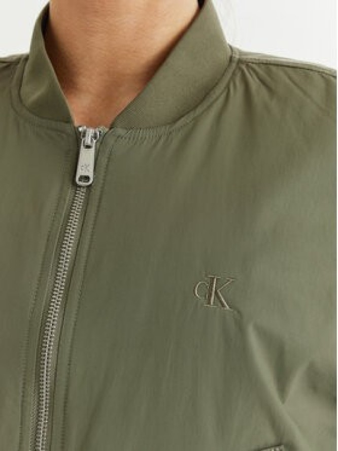 Calvin Klein Jeans Kurtka bomber Essential LV047F505G Zielony Regular Fit