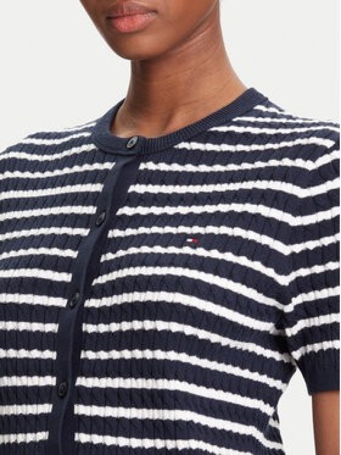 Tommy Hilfiger Kardigan WW0WW45707 Granatowy Slim Fit