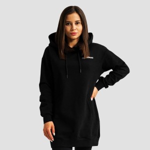 Bluza damska fitness z kapturem długa Limitless Longline