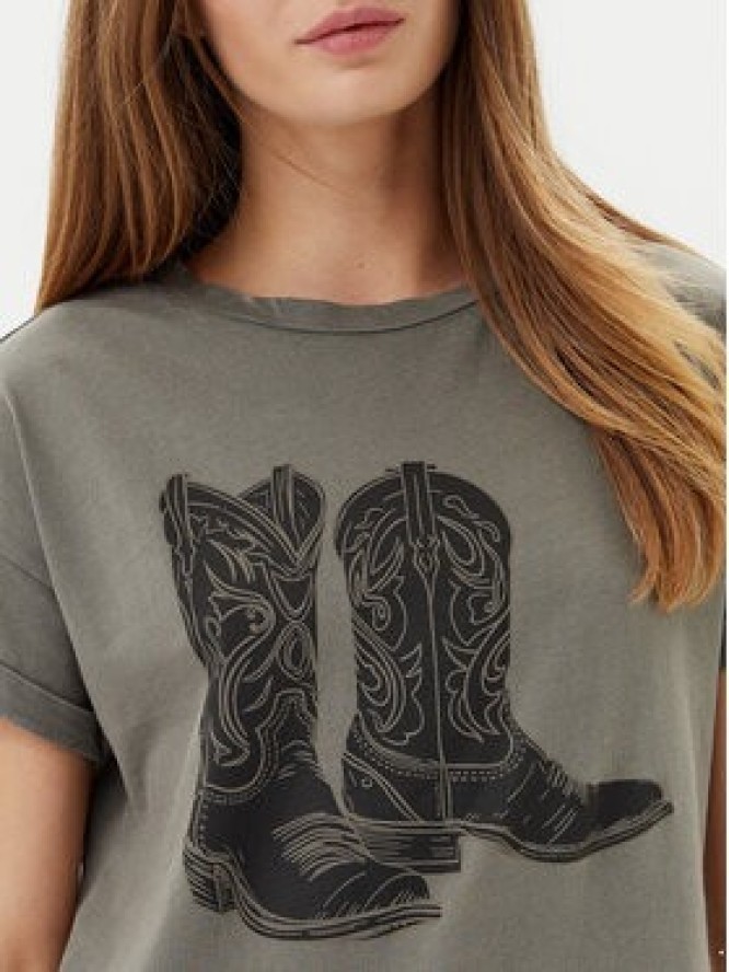 Noisy May T-Shirt 27030135 Szary Regular Fit