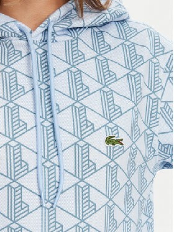 Lacoste Bluza SH2855 Błękitny Classic Fit