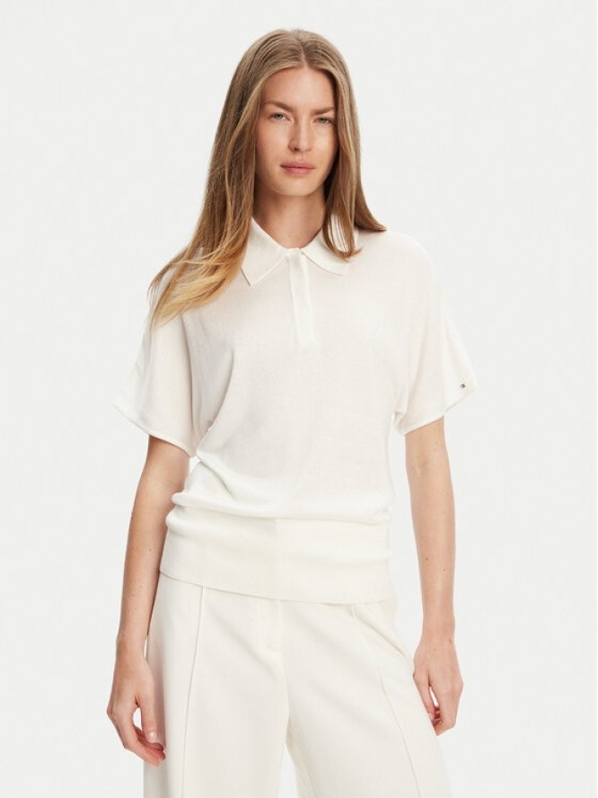 Tommy Hilfiger Polo WW0WW45652 Écru Regular Fit