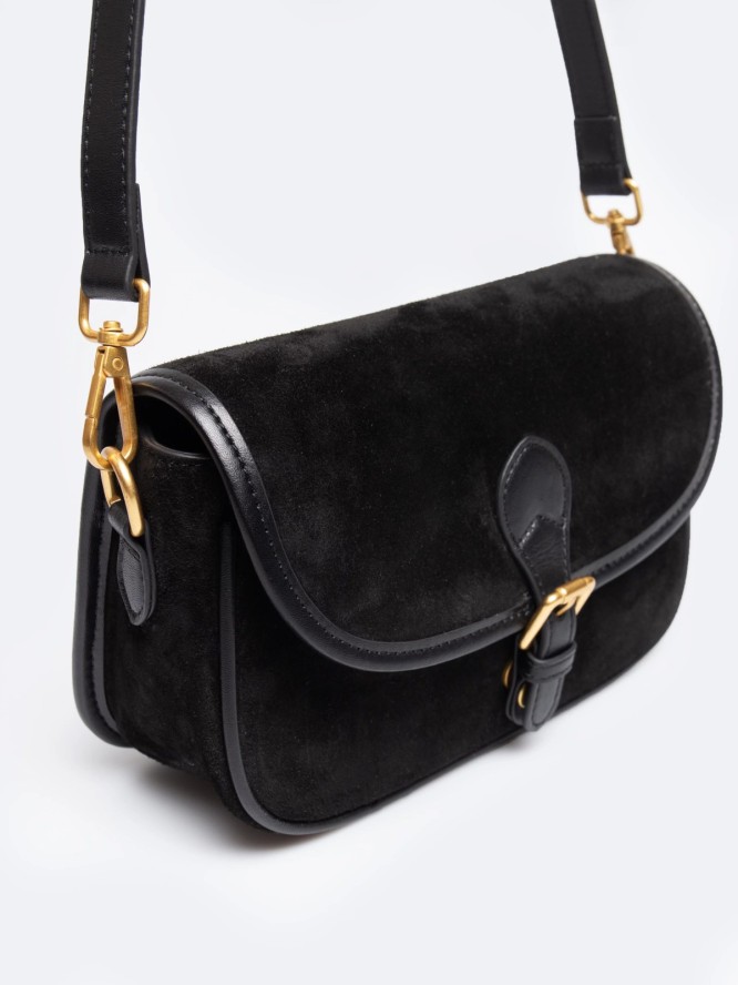 Torebka damska skórzana na ramię czarna Monique 906