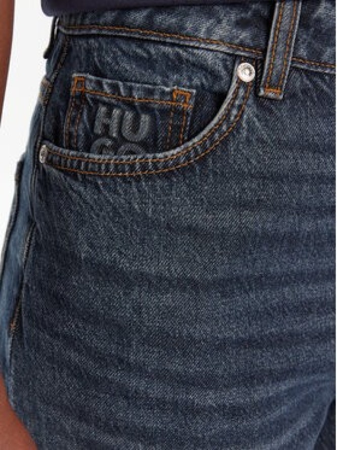 HUGO Jeansy Gealena_2 50542144 Granatowy Wide Leg