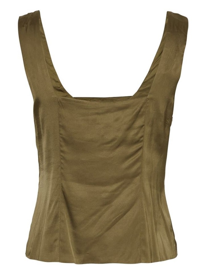 MOSS COPENHAGEN Top "Julietta" w kolorze khaki rozmiar: L