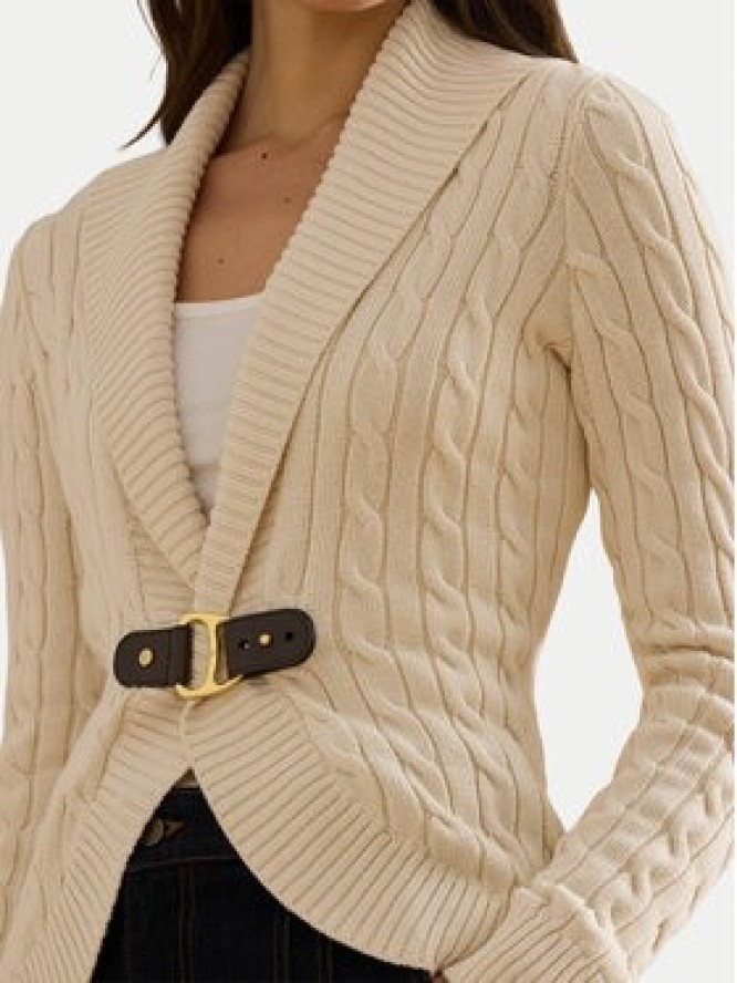 LAUREN RALPH LAUREN Kardigan 200P03473003 Beżowy Regular Fit