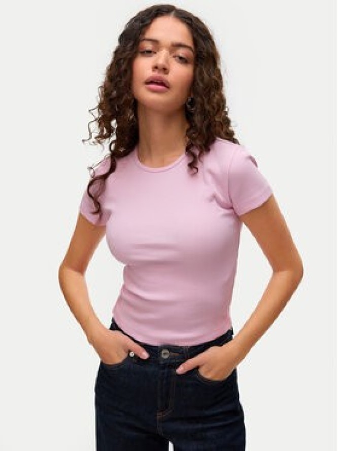 Vero Moda T-Shirt Chloe 10306894 Różowy Slim Fit