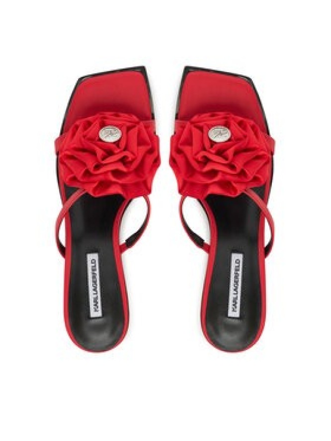 KARL LAGERFELD Klapki Karmel KL33624 Czerwony