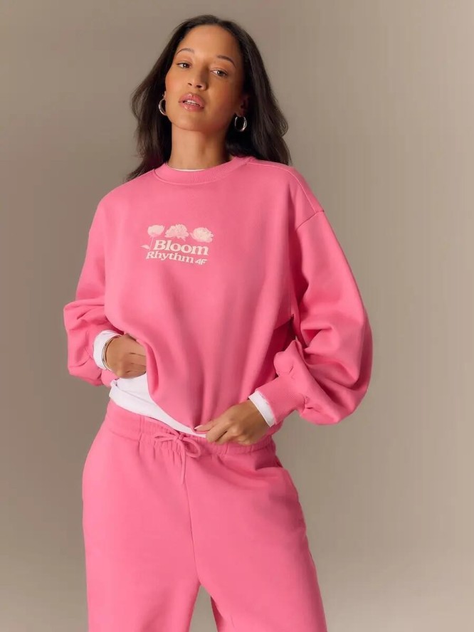 Bluza dresowa loose bez kaptura damska 4F 4FRSS26TSWSF2832