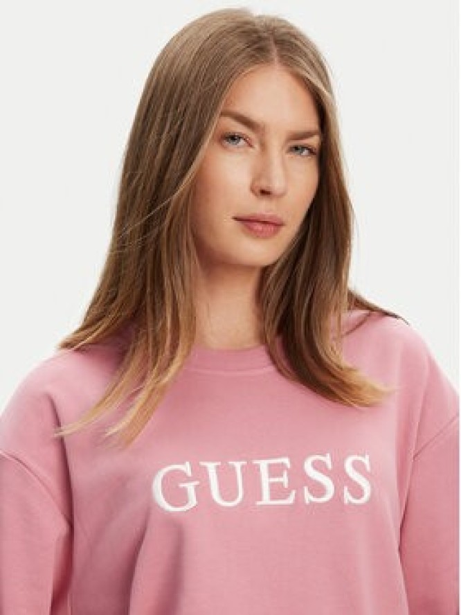 Guess Bluza O5RQ03 KCO31 Różowy Regular Fit