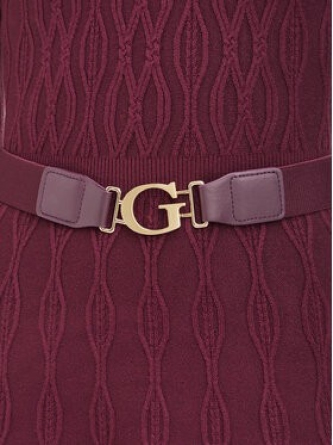 Guess Sukienka dzianinowa W6BK64 Z1569 Bordowy Regular Fit