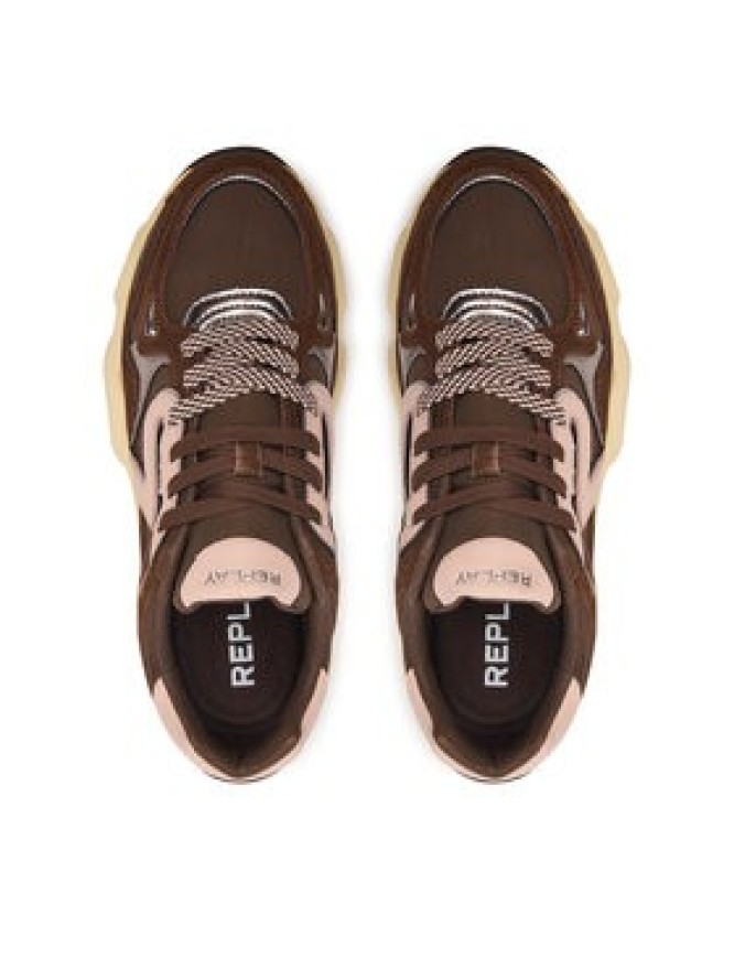 REPLAY Sneakersy GWS9N.000.C000LT Brązowy