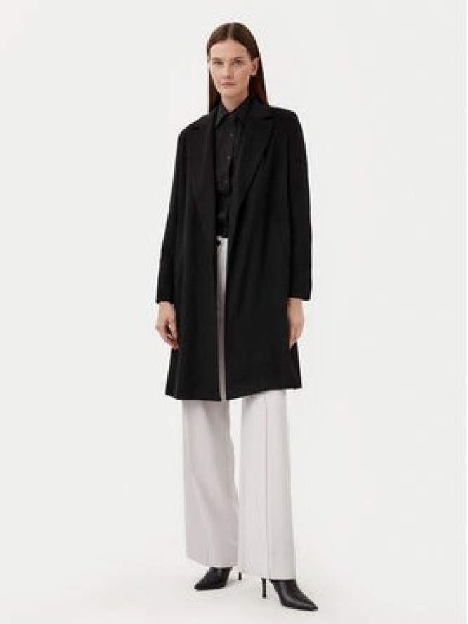 Motivi Płaszcz wełniany 0044Q000531N Czarny Regular Fit