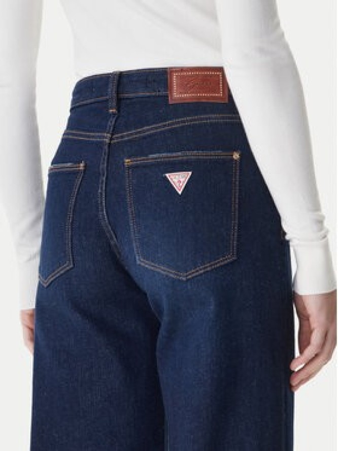 Guess Jeansy W6RA1A D6881 Granatowy Wide Leg