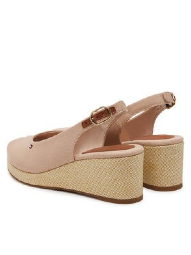 Tommy Hilfiger Espadryle Flag Mid Wedge Espad Slingback FW0FW08595 Różowy