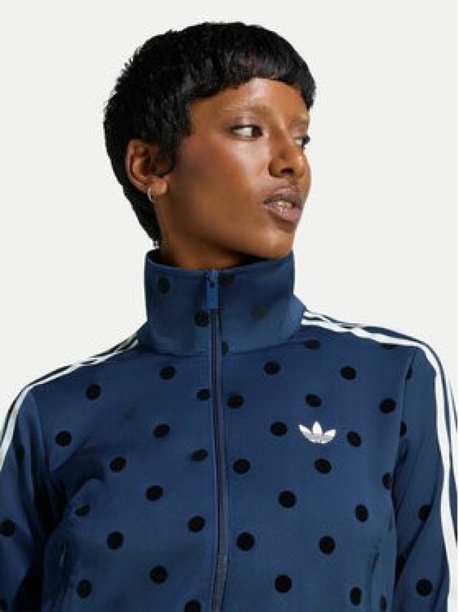 adidas Bluza Satin Polka Dots Tt Track Top LI2852 Niebieski Regular Fit