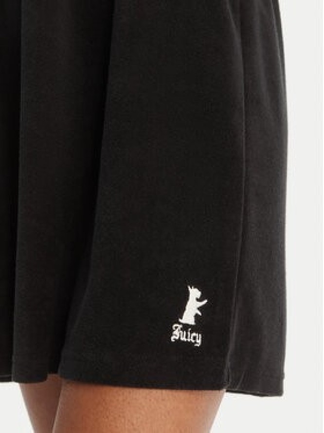 Juicy Couture Sukienka letnia Smocked Terry JCGED126007 Czarny Regular Fit