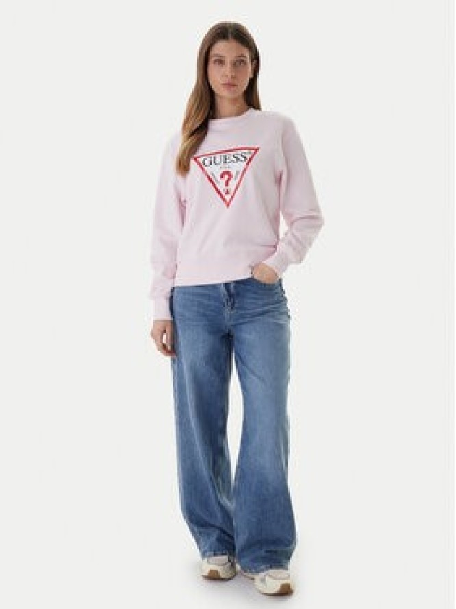 Guess Bluza W2YQ16 KBA11 Różowy Regular Fit