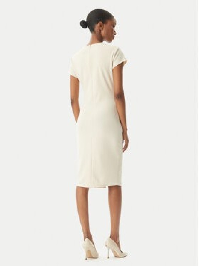 Rinascimento Sukienka koktajlowa CFC0123774003 Beżowy Regular Fit