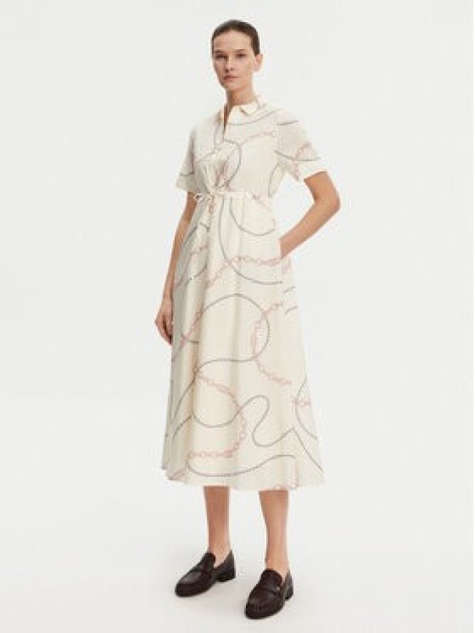Tommy Hilfiger Sukienka koszulowa Voile WW0WW46009 Beżowy Regular Fit