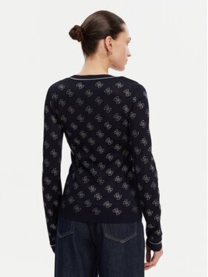 Guess Sweter W5GR07 Z3D60 Granatowy Regular Fit