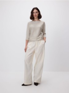 Sweter z metalizowaną nitką - złoty