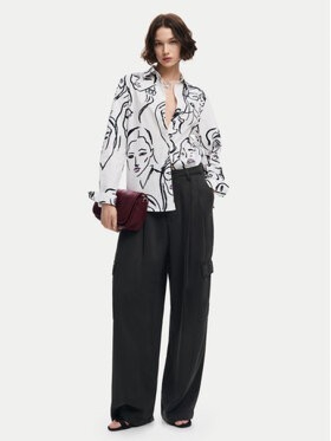 Desigual Koszula Faces 24WWCW34 Biały Regular Fit