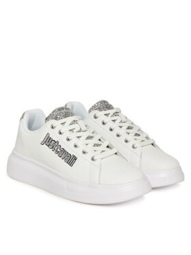 Just Cavalli Sneakersy 79RA3SB3 ZPB46 Biały