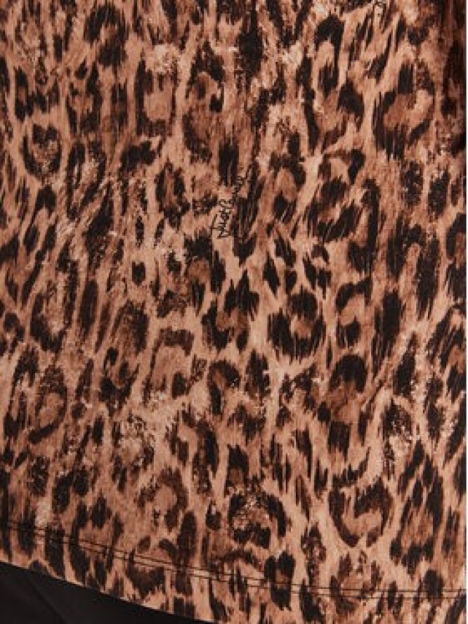 Just Cavalli T-Shirt 79PAHE07 CJ112 Brązowy Slim Fit