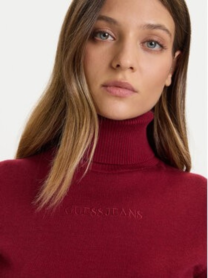 Guess Jeans Golf W4BR15 Z3HO2 Czerwony Regular Fit