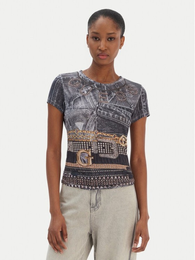 Guess T-Shirt W6RI05 KCCG0 Czarny Classic Fit