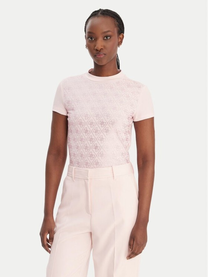 Guess T-Shirt W4BI26 J1314 Różowy Regular Fit