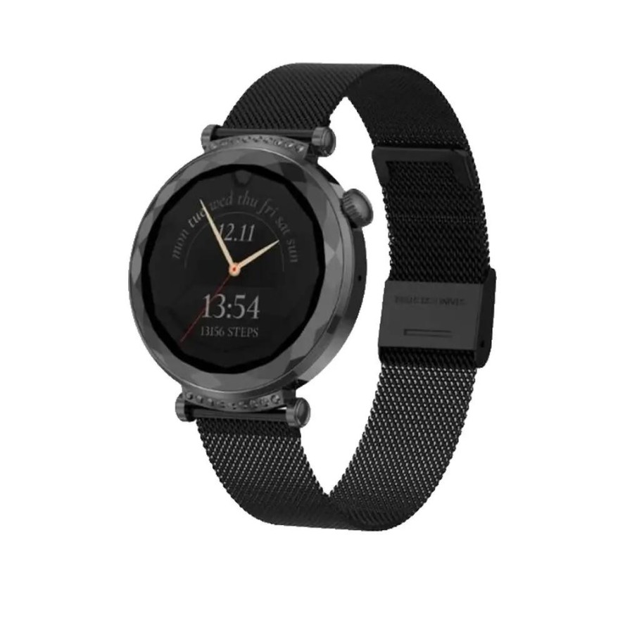 Zegarek smartwatch Maxcom FW73 czarny z ekranem AMOLED 1,19 cala.