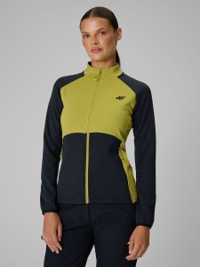 4F Bluza trekkingowa slim bez kaptura damska - zielona XS