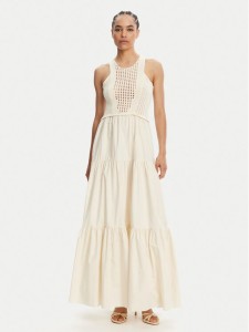 Liu Jo Sukienka letnia WA5386 MA44M Écru Regular Fit