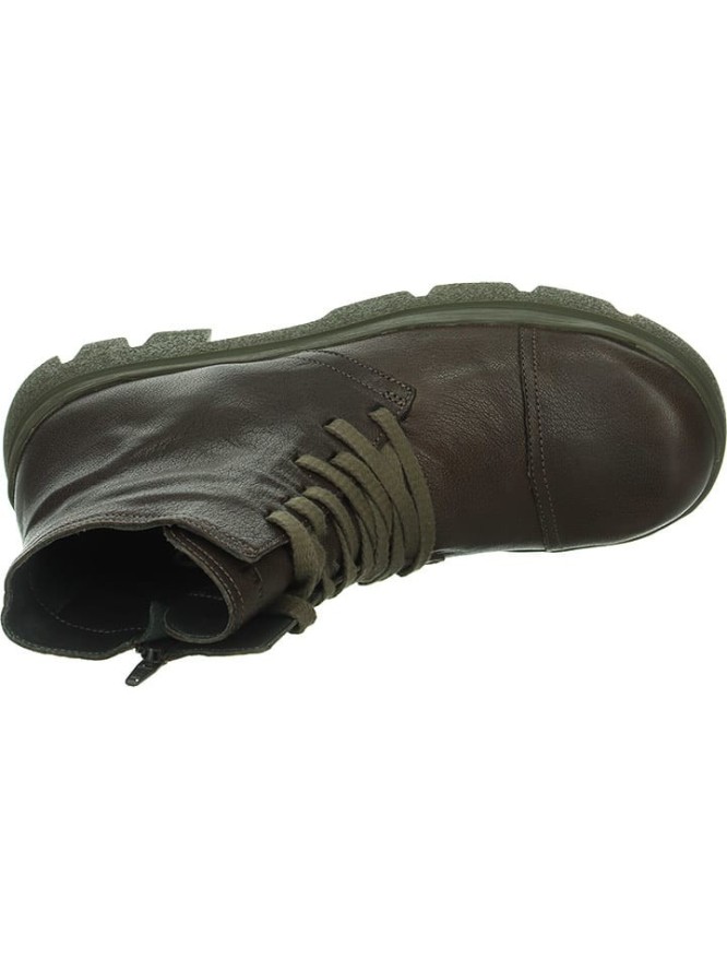 Think! Skórzane botki w kolorze brązowym rozmiar: 37,5